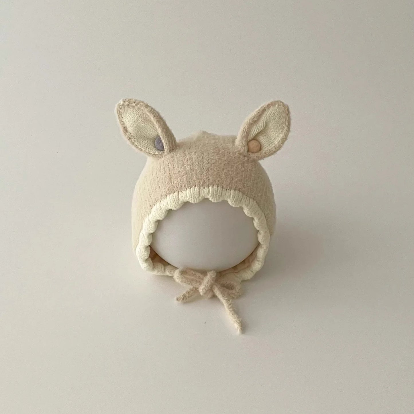 Bonnet tricoté chaud avec oreilles de lapin pour bébé
