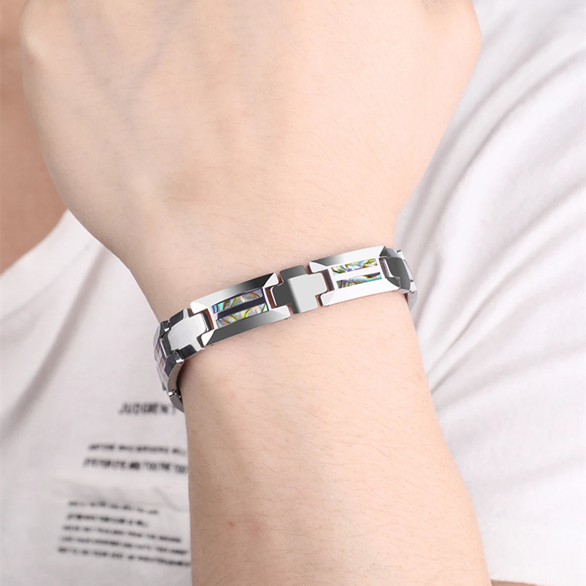 Onyx Fusion Men's Link Bracelet