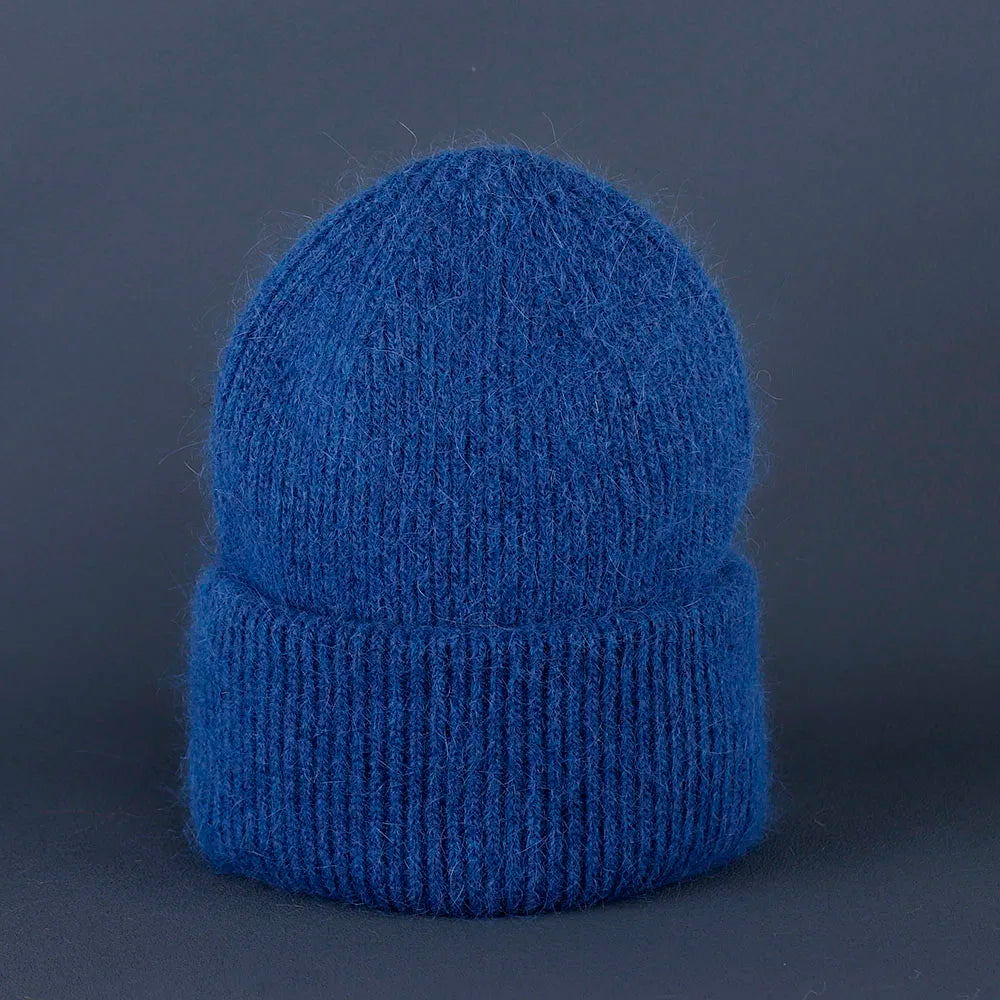 Élégant couvre-chef d'hiver en fourrure de lapin pour femme