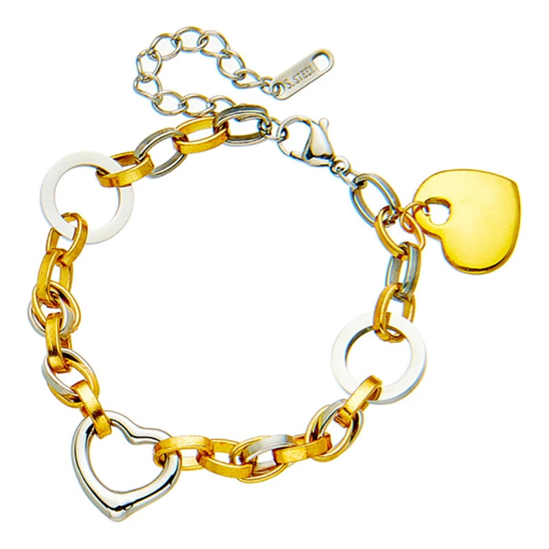 Pulsera de cadena con corazón de amor eterno
