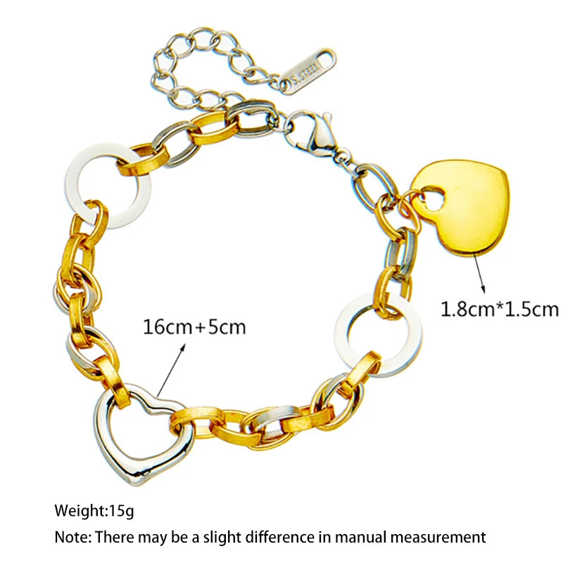 Pulsera de cadena con corazón de amor eterno