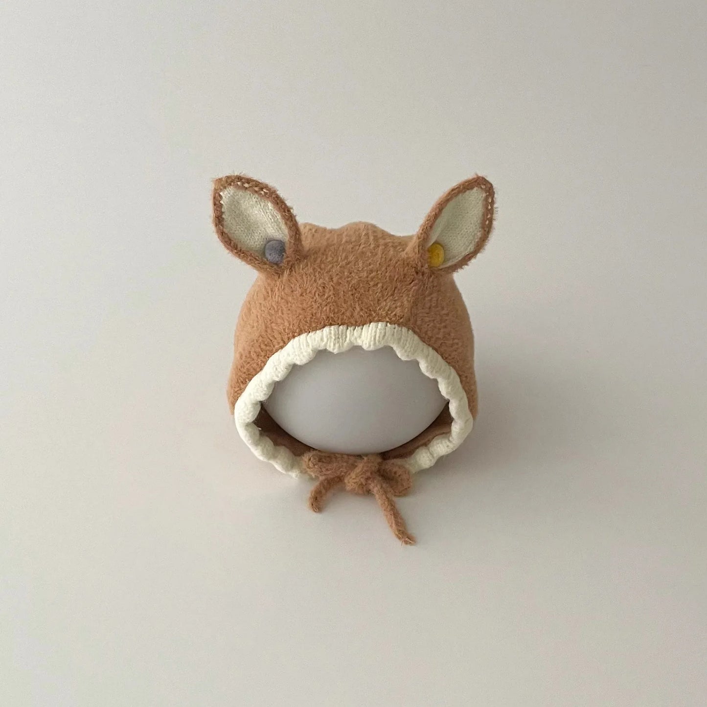 Bonnet tricoté chaud avec oreilles de lapin pour bébé