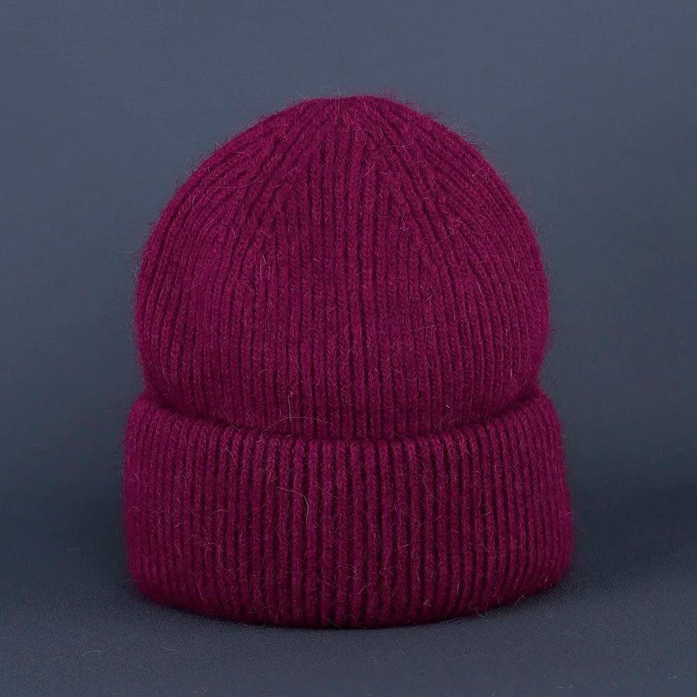 Élégant couvre-chef d'hiver en fourrure de lapin pour femme