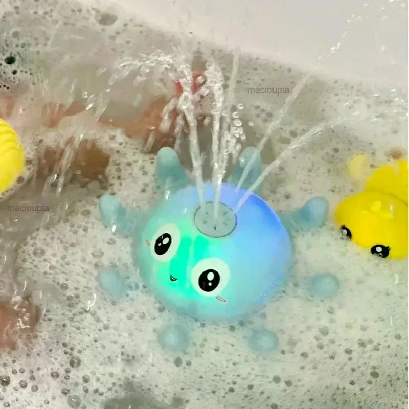 Boule de bain électrique en forme de baleine avec lumière LED et son