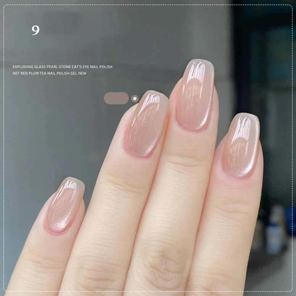 Nude Sparkle Magnetic Gel Polish