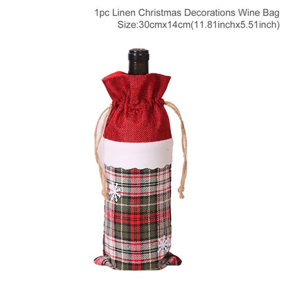 Festive Christmas Wine Bottle Cover