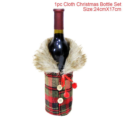 Festive Christmas Wine Bottle Cover