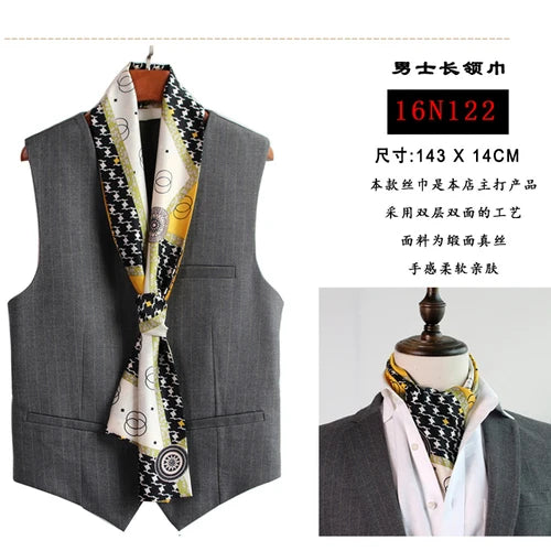 Foulard en soie double face London Heritage