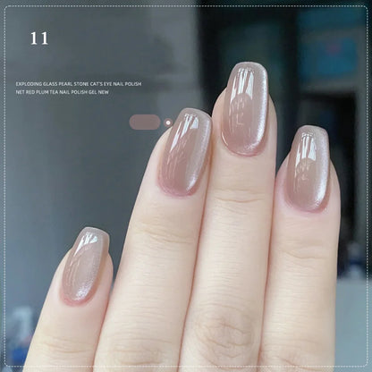 Nude Sparkle Magnetic Gel Polish