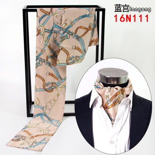 Foulard en soie double face London Heritage