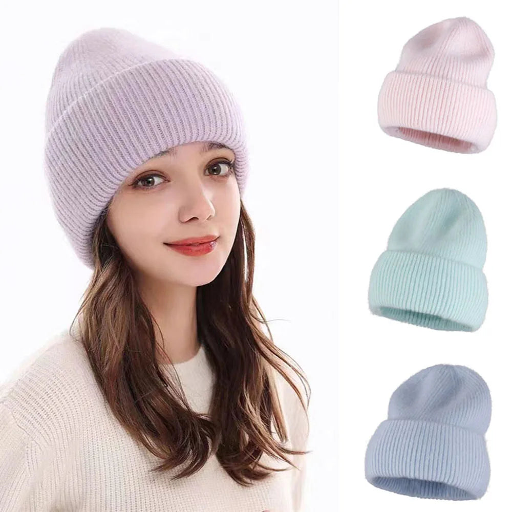 Elegant Rabbit Fur Winter Headwear for Women"