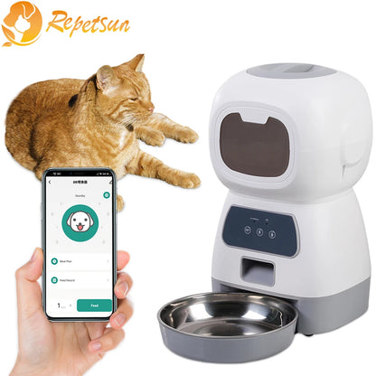 PetPal SmartFeed - Distributeur de nourriture lent avec minuterie et enregistreur vocal 