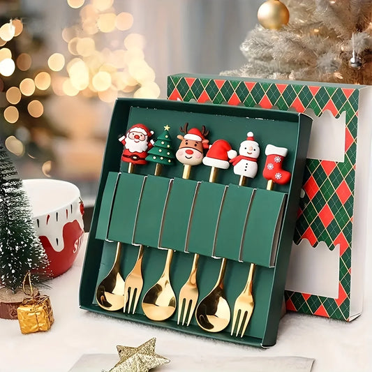 Festive Fork & Spoon Gift Set