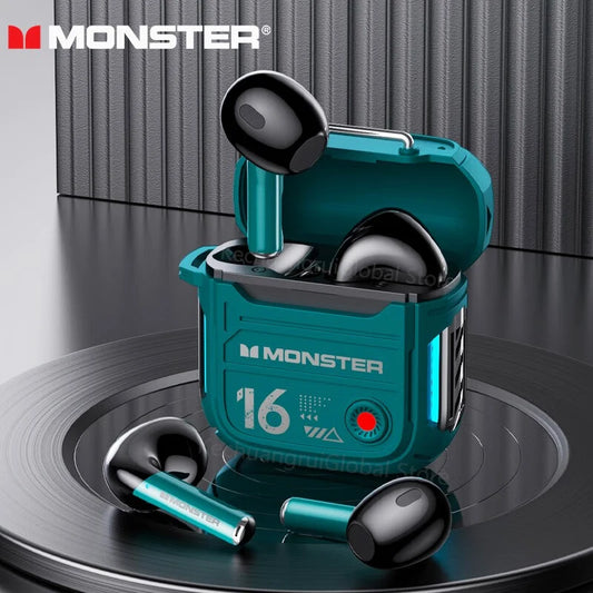 Monster XKT16 Bluetooth 5.3 Earbuds – Sports Headset with Active Noise Cancellation