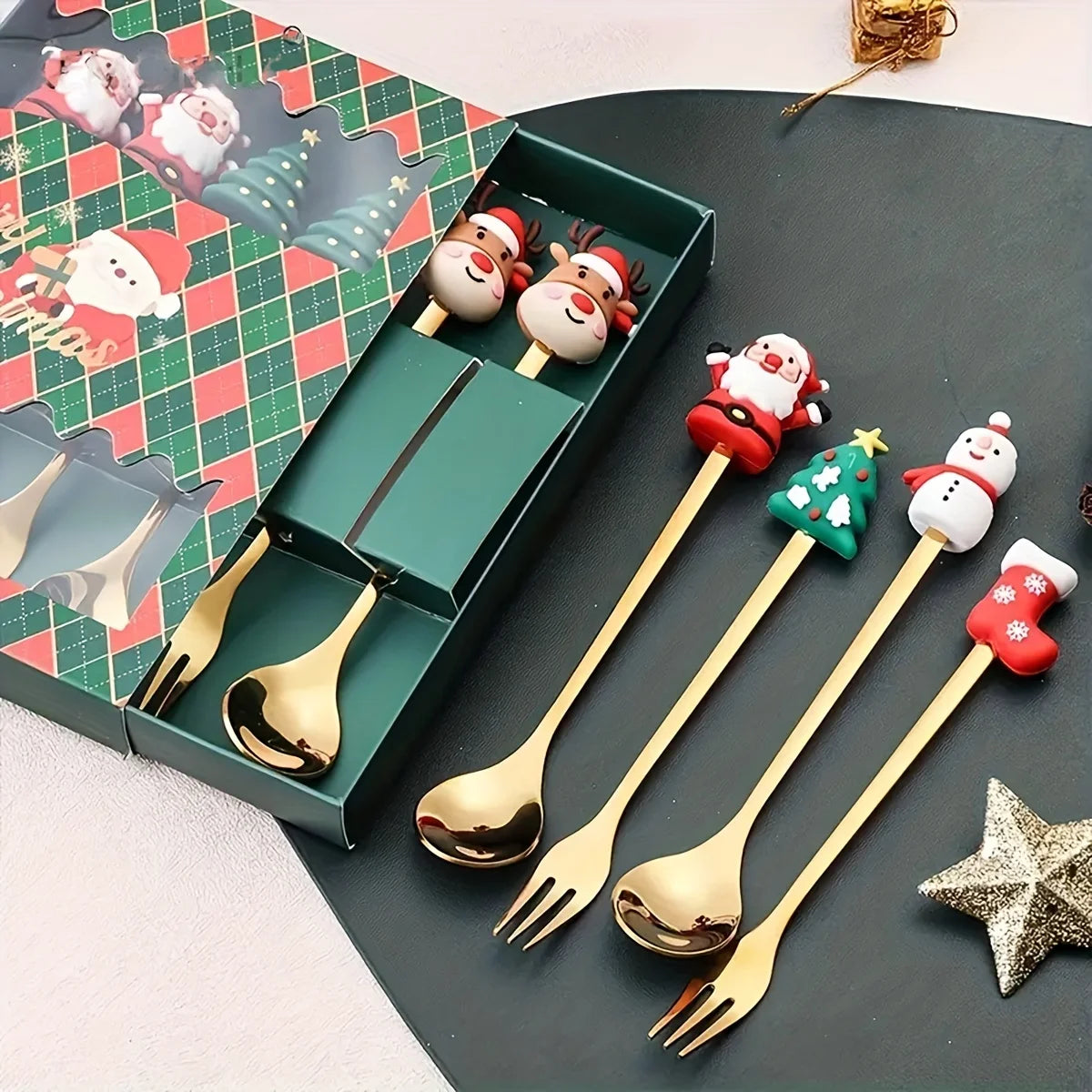 Festive Fork & Spoon Gift Set