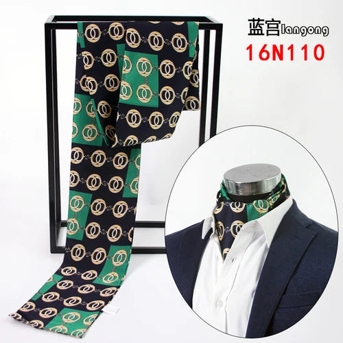 Foulard en soie double face London Heritage