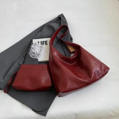 Bolso de mano elegante de piel sintética