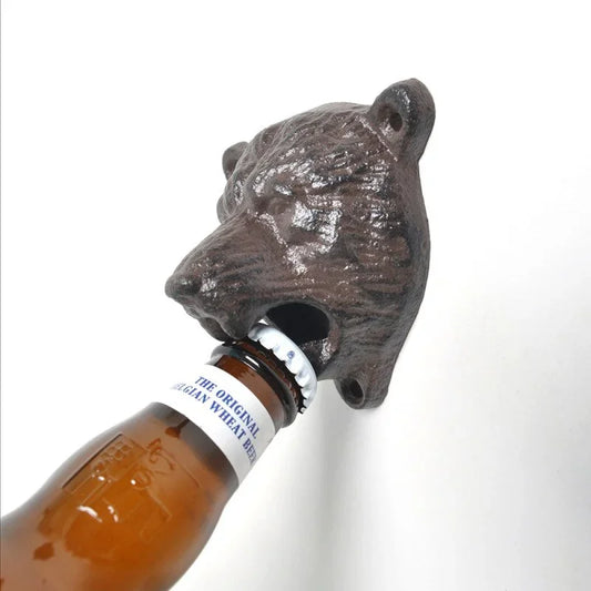 Abridor de botellas con forma de oso vintage