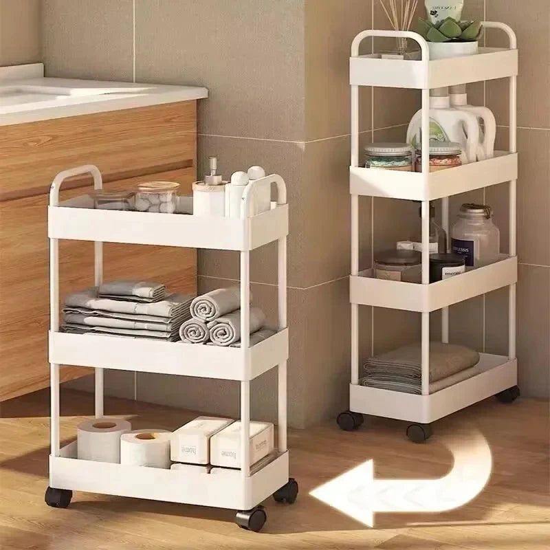 Chariot mobile polyvalent pour cuisine et chambre à coucher